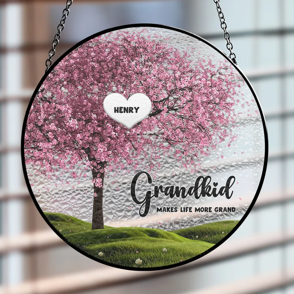 Grandma Garden Is So Beautiful - Personalized Stained Glass Window Hanging Suncatcher - Gift For Mom, Grandma, Mother's Day | NA94 - Image 2