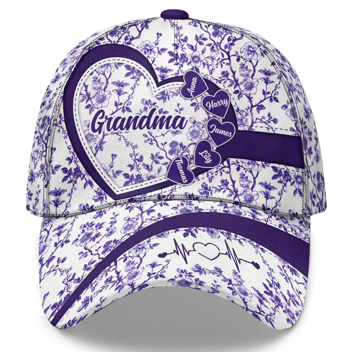 Grandma Mom Toile De Jouy - Personalized Classic Cap - Christian Gift For Grandma BA01