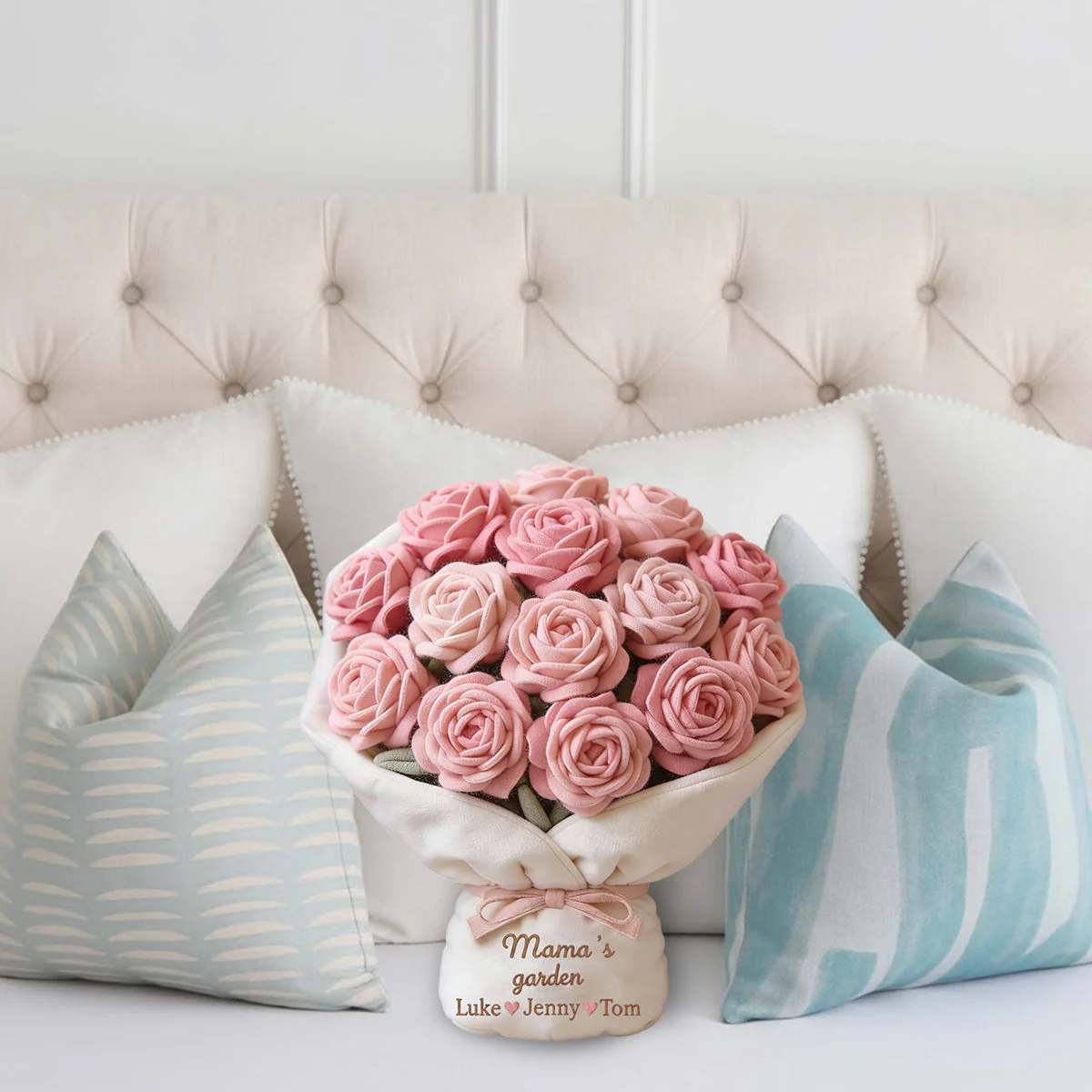 Grandma's Flowers Bouquet  - Personalized Custom Shape Pillow - Gift For Grandma, Mom, Kids | HH01 - Image 3