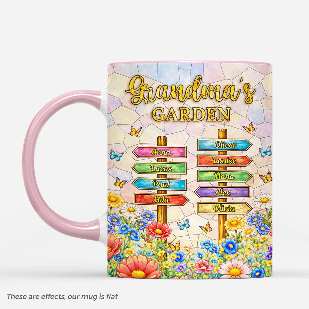 Grandma’s Garden - Personalized Accent Mug - Gift For Mom, Grandma HN02