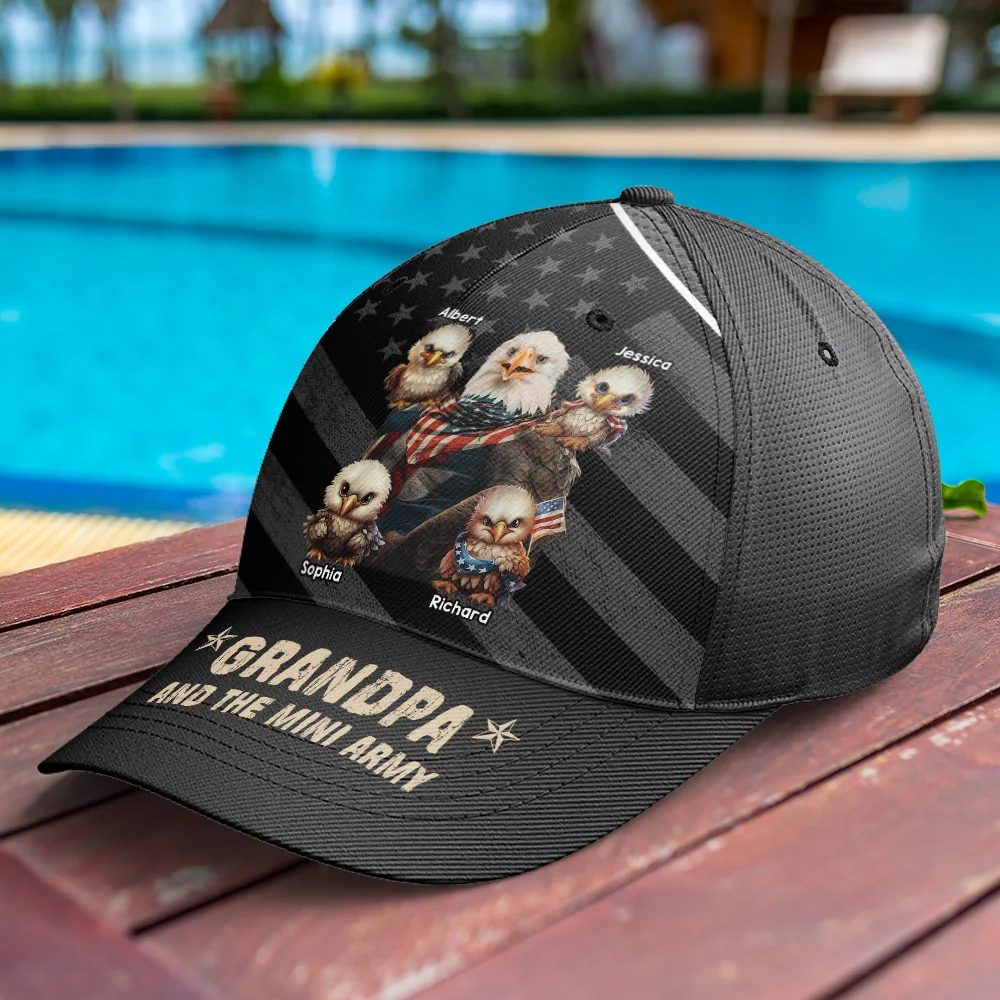 Grandpa And His Mini Army - Personalized Classic Cap - Gift For Dad, Grandpa, Father's Day | NA94 - Image 2