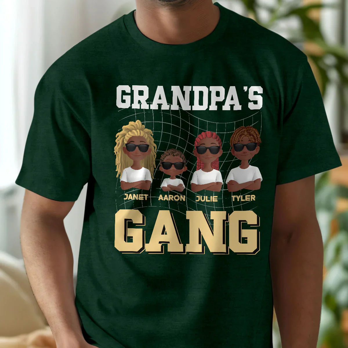 Grandpa’s Gang Shirt With Grandkids’ Names - Custom Funny T-Shirt - Gift For Grandpa, Father's Day | GR29 HD95 - Image 2
