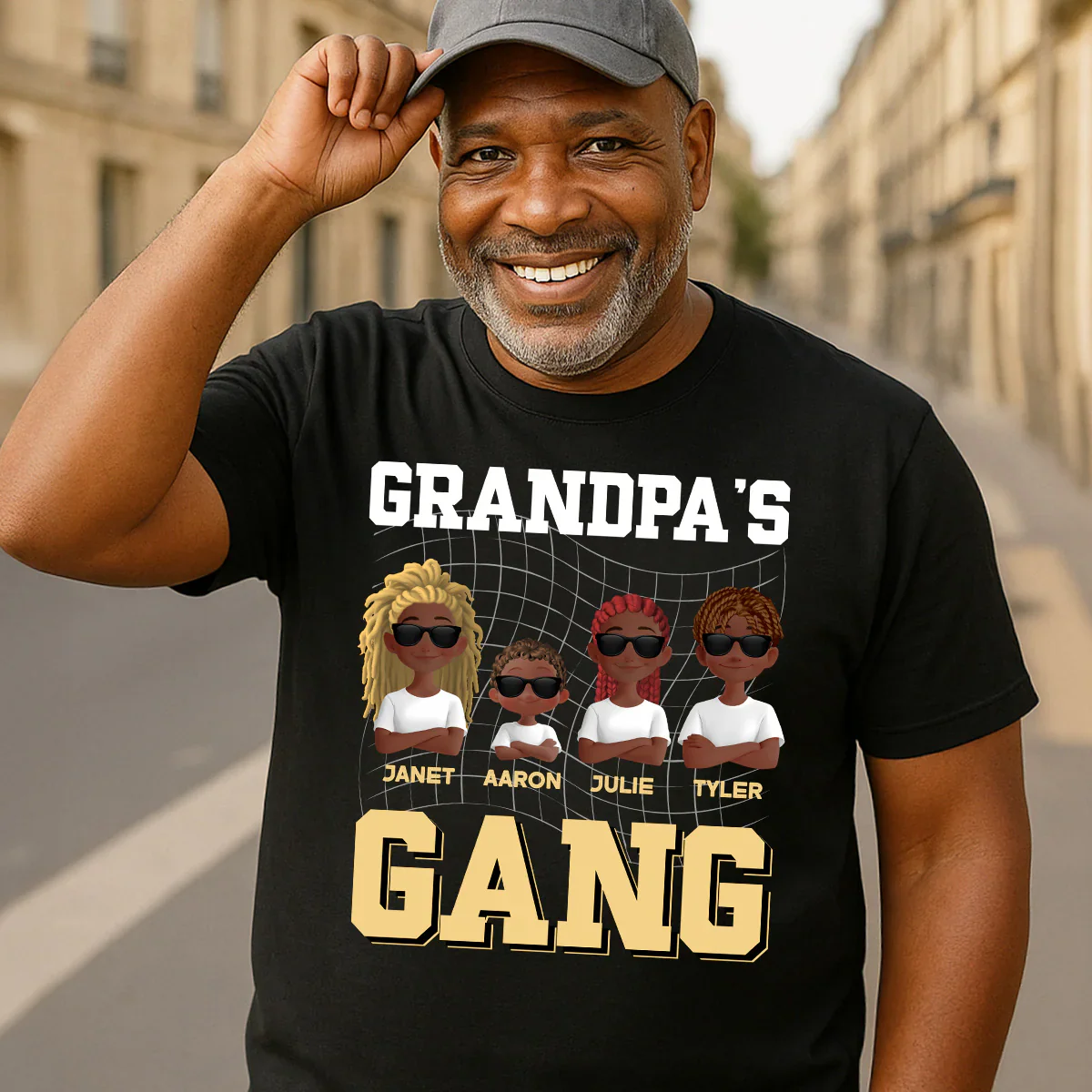 Grandpa’s Gang Shirt With Grandkids’ Names - Custom Funny T-Shirt - Gift For Grandpa, Father's Day | GR29 HD95 - Image 3