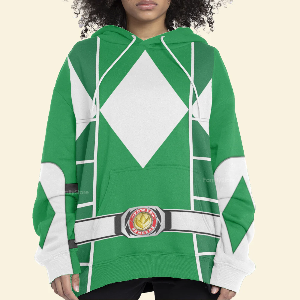 Green Ranger Mighty Morphin Cosplay - Hoodie Set, Sweatshirt, Sweatpants PRHS92 - Image 6