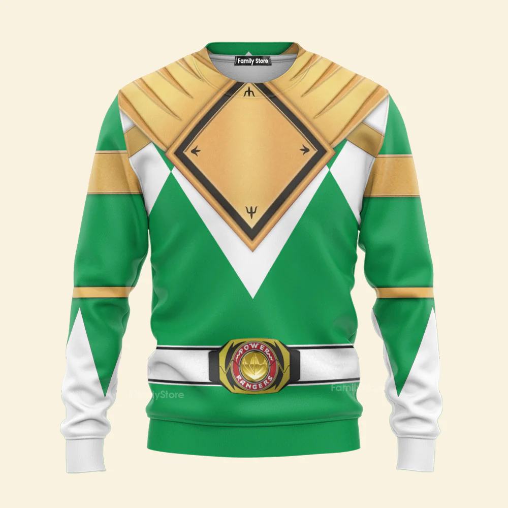 Green Ranger Dragon Shield Mighty Morphin Power Ranger - Hoodie Set, Sweatshirt, Sweatpants PRHS23 - Image 5