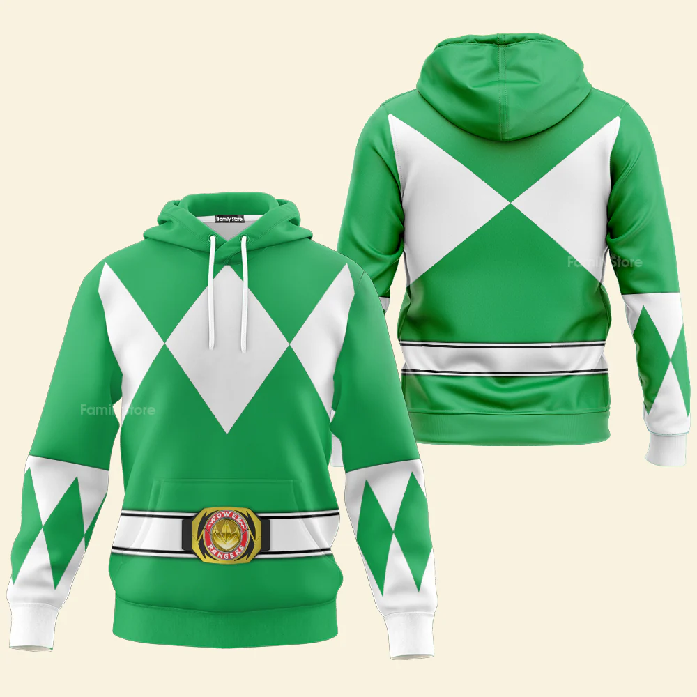 Green Ranger Mighty Morphin The Movie (1995) C1 - Hoodie Set, Sweatshirt, Sweatpants PRHS84 - Image 3