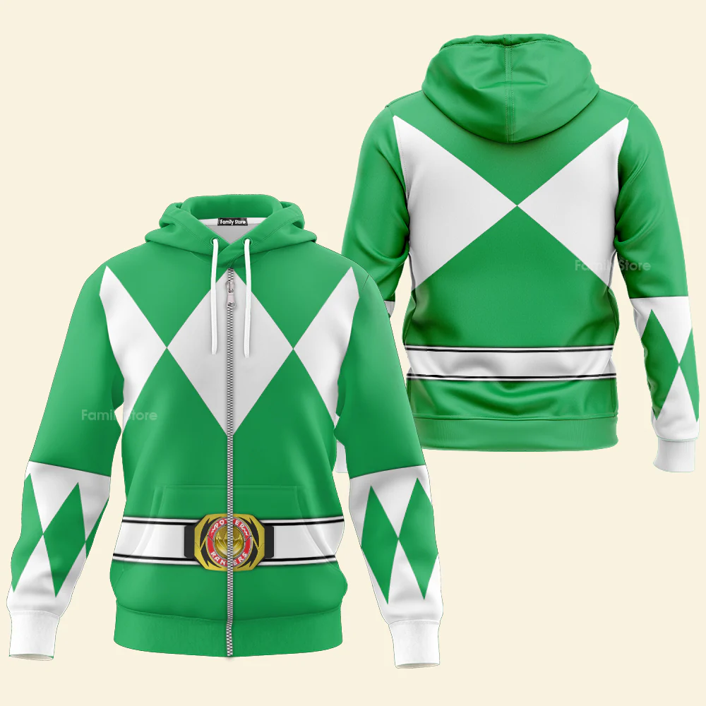 Green Ranger Mighty Morphin The Movie (1995) C1 - Hoodie Set, Sweatshirt, Sweatpants PRHS84 - Image 4