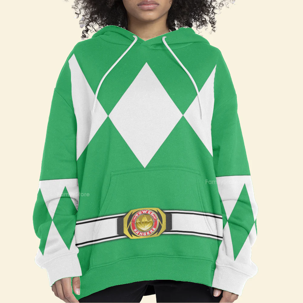 Green Ranger Mighty Morphin The Movie (1995) C1 - Hoodie Set, Sweatshirt, Sweatpants PRHS84 - Image 6