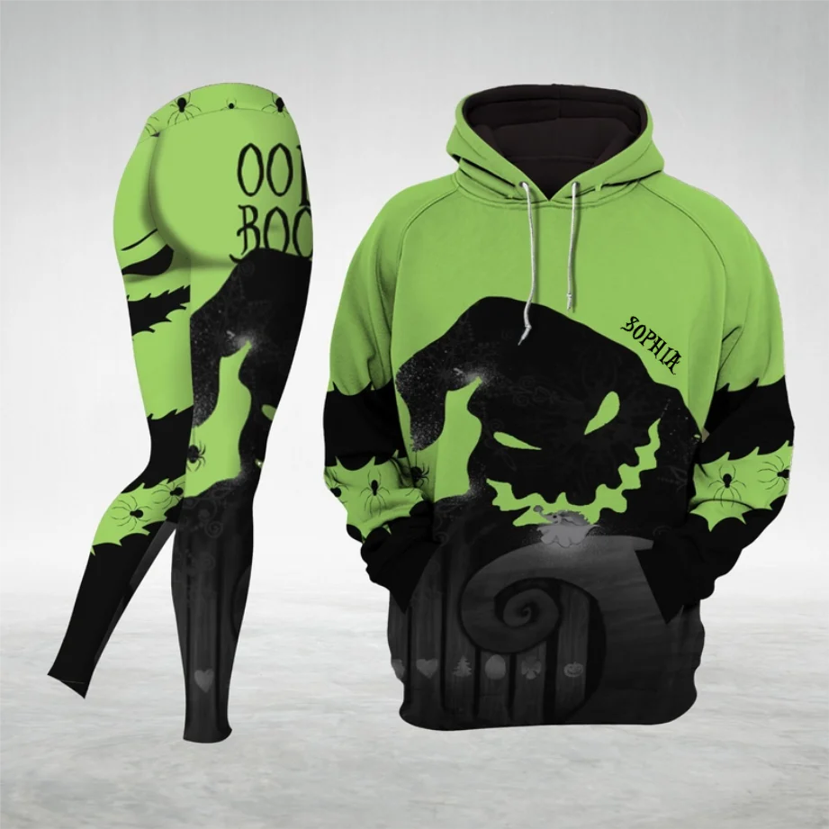 Green Spooky Boogie Man - Personalized Hoodie And Leggings - Gift For Halloween, Christmas HH01