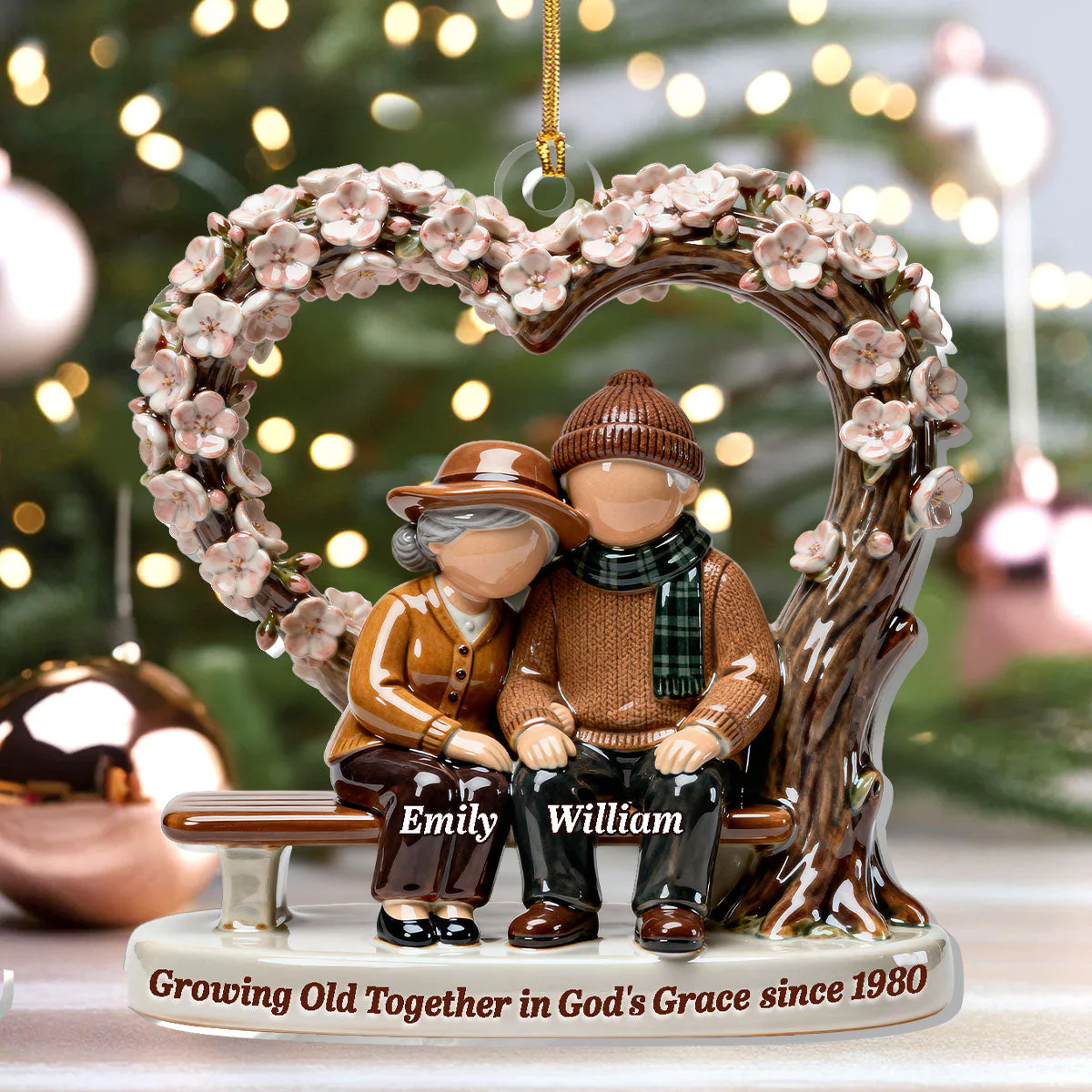 Growing Old Together In God's Grace - Personalized 1-Layer Acrylic Ornament HL128 - Image 4