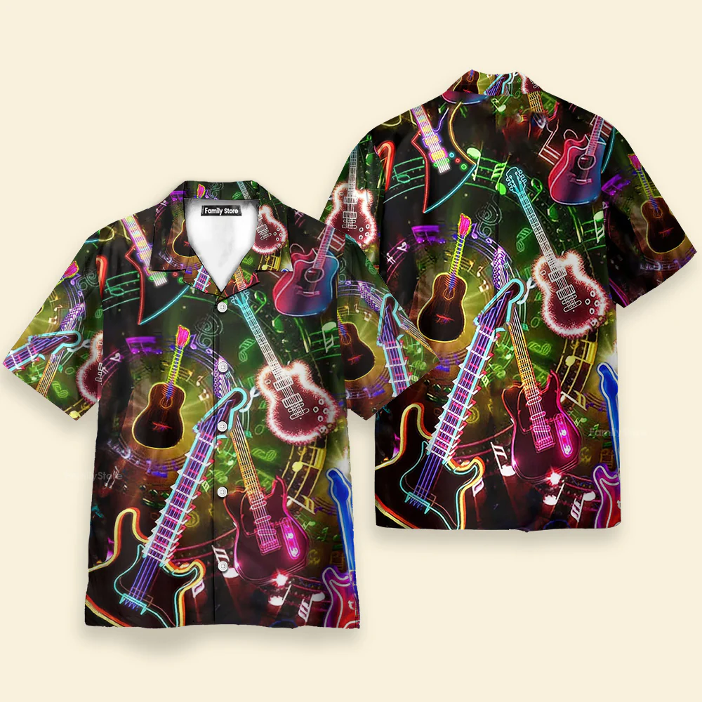 Guitar All You Need Is A Guitar Hawaiian Shirt - Image 2