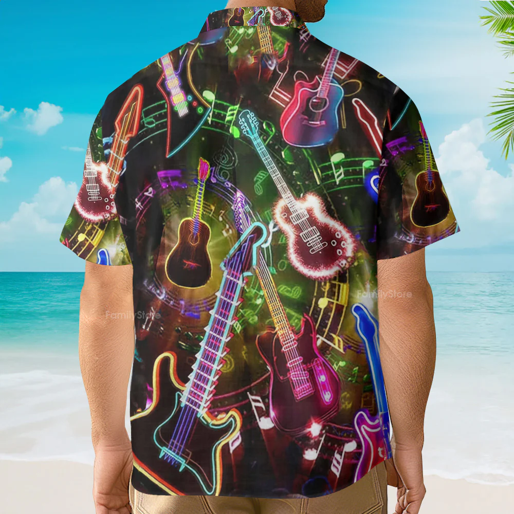 Guitar All You Need Is A Guitar Hawaiian Shirt - Image 3