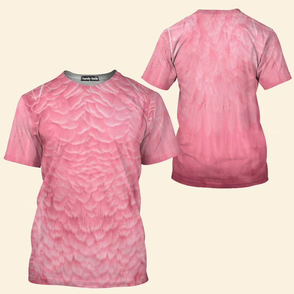 Halloween Costume Flamingo Costume Adult T-Shirt - Image 3