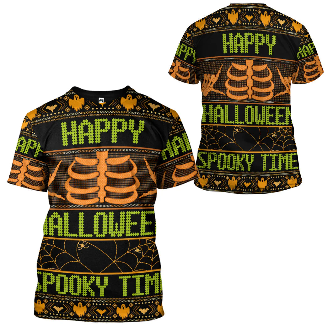 Halloween Spooky Time T-Shirt 3D For Men & Women - Image 2