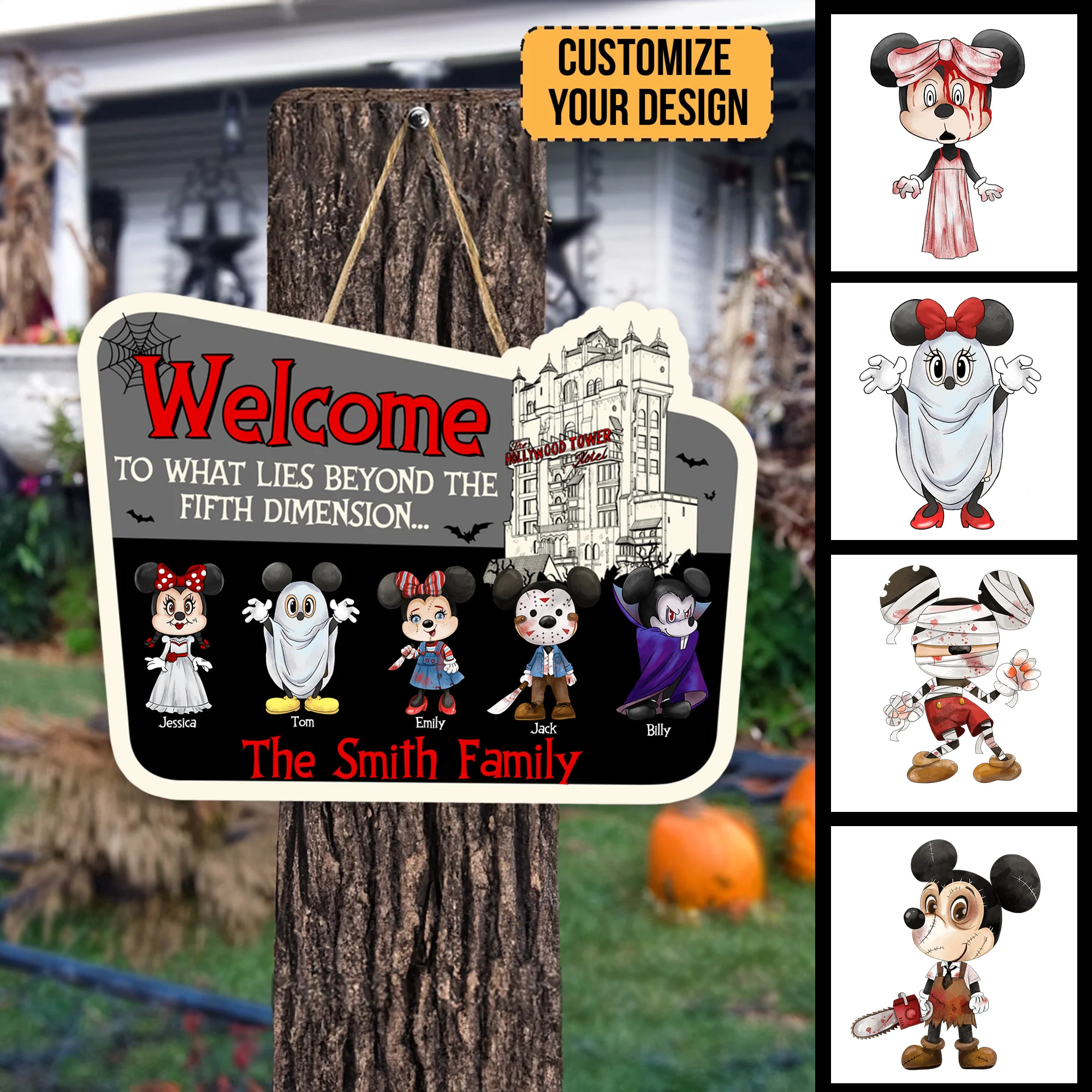 Halloween Welcome To What Lies Beyond The Fifth Dimension - Personalized Shaped Wood Sign - Cl15 NA94 - Image 2