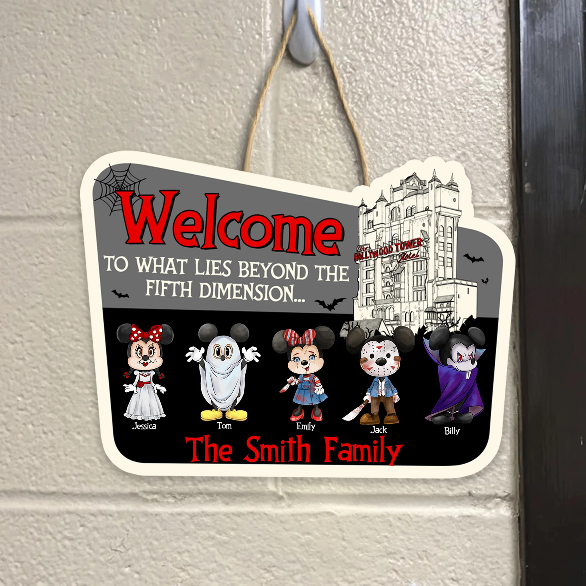 Halloween Welcome To What Lies Beyond The Fifth Dimension - Personalized Shaped Wood Sign - Cl15 NA94 - Image 4