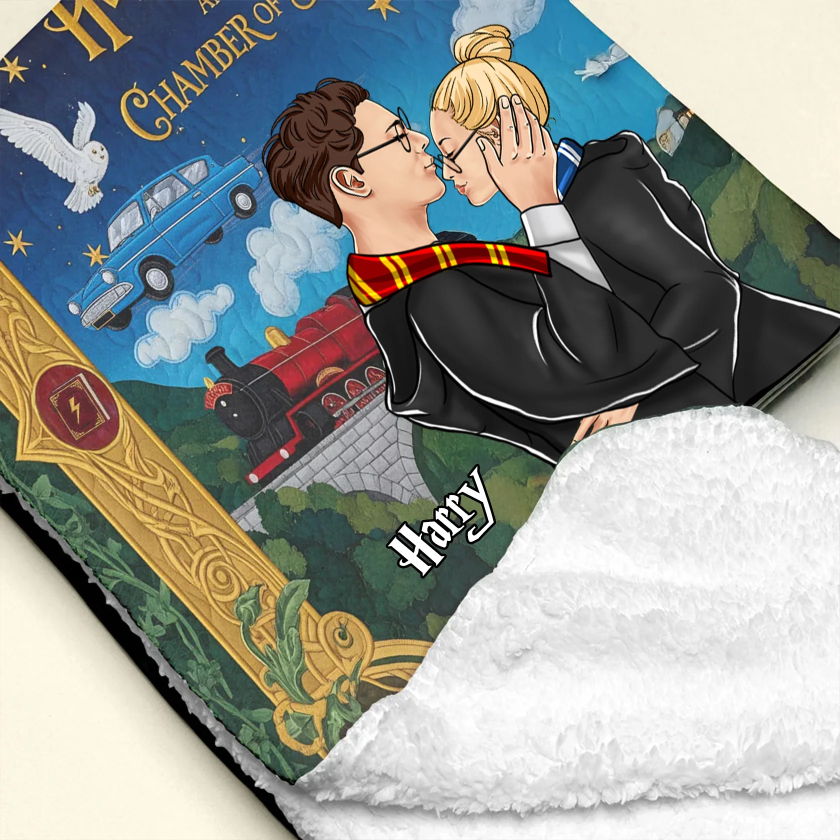 Hapo And The Chamber Of Secrets - Personalized Blanket - Christmas Gift For Couple | CL20 HH01 - Image 3