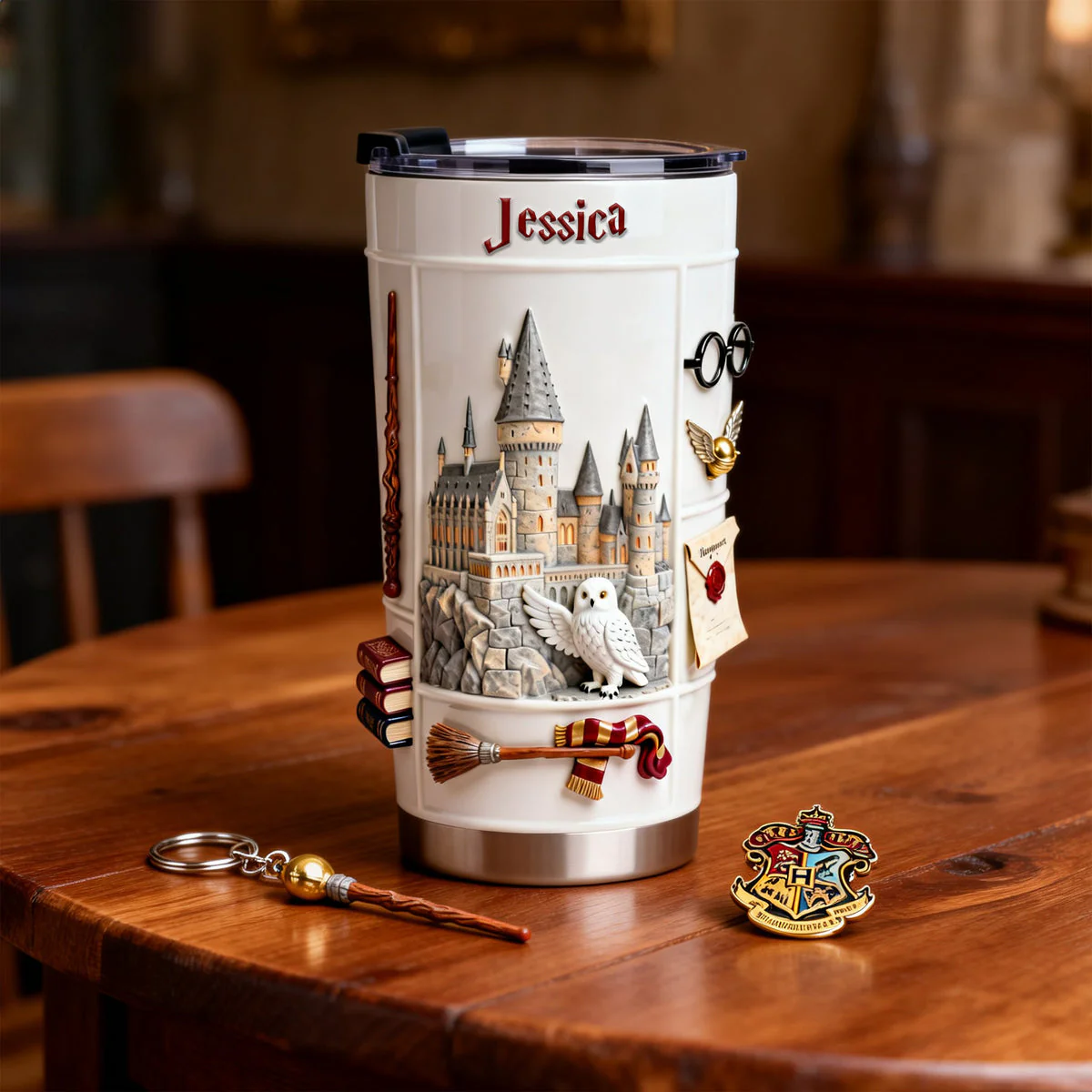 HaPo Wizard And Witch Magic Castle - Personalized Tumbler - Gift For Movie Fans NL122 - Image 2