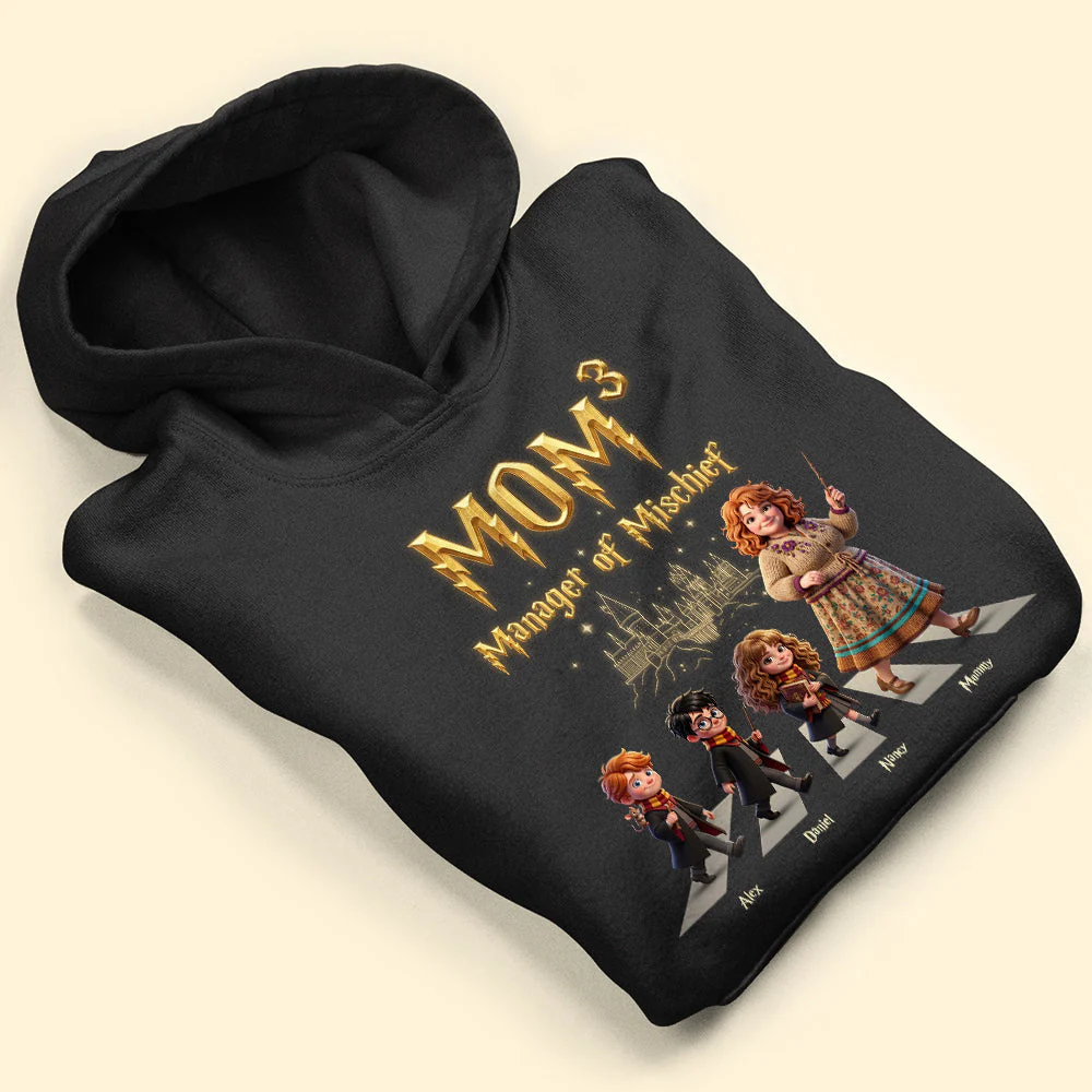 HaPo Wizard And Witch Mom With Kids - Personalized Shirt - Gift For Mom, Movie Fans NL122 - Image 5