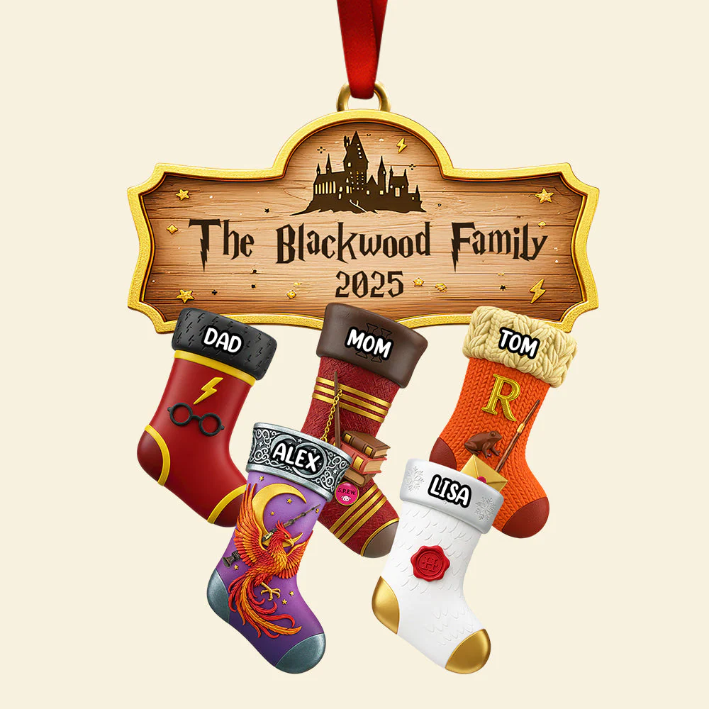 HaPo Wizard And Witch The Blackwood Family - Personalized Acrylic Ornament - Christmas Gift For Movie Fans, Family NL122 - Image 4