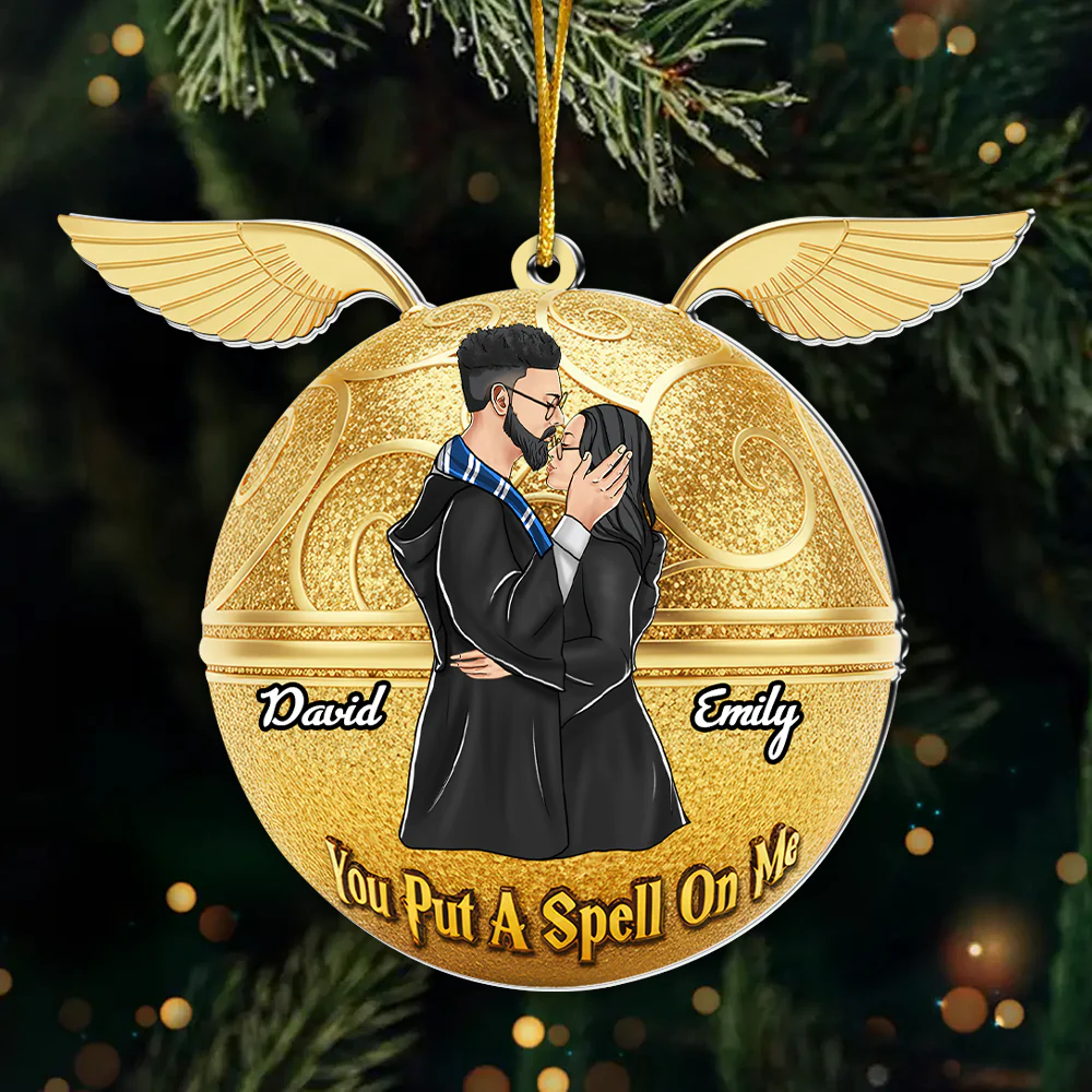 HaPo Wizard And Witch You Put A Spell On Me - Personalized Acrylic Ornament - Christmas Gifts For Couples | CL20 NL122