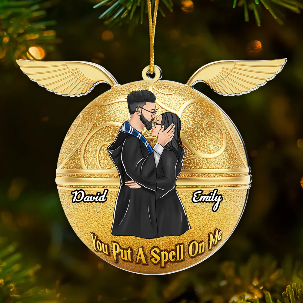 HaPo Wizard And Witch You Put A Spell On Me - Personalized Acrylic Ornament - Christmas Gifts For Couples | CL20 NL122 - Image 2