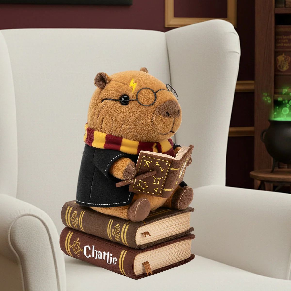 HaPo x Capybara Just Love Reading Books - Personalized Custom Shape Pillow - Christmas Gift For Book Lovers HH01 - Image 2