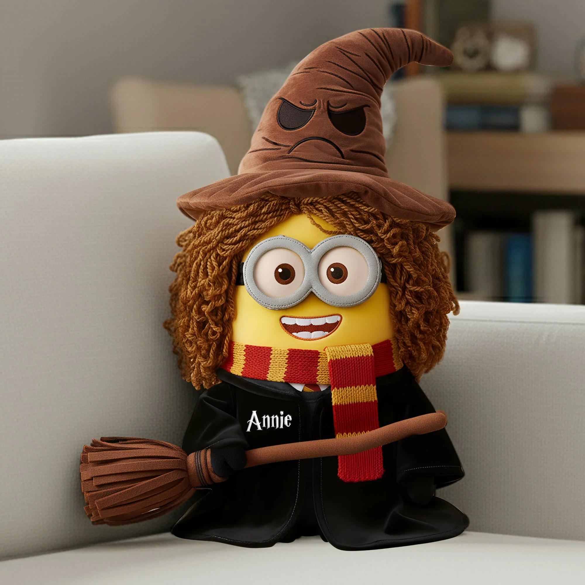 HaPo x Yellow Monster Magical Character- Personalized Custom Shape Pillow - Christmas Gift For Fan Movies HH01 - Image 2