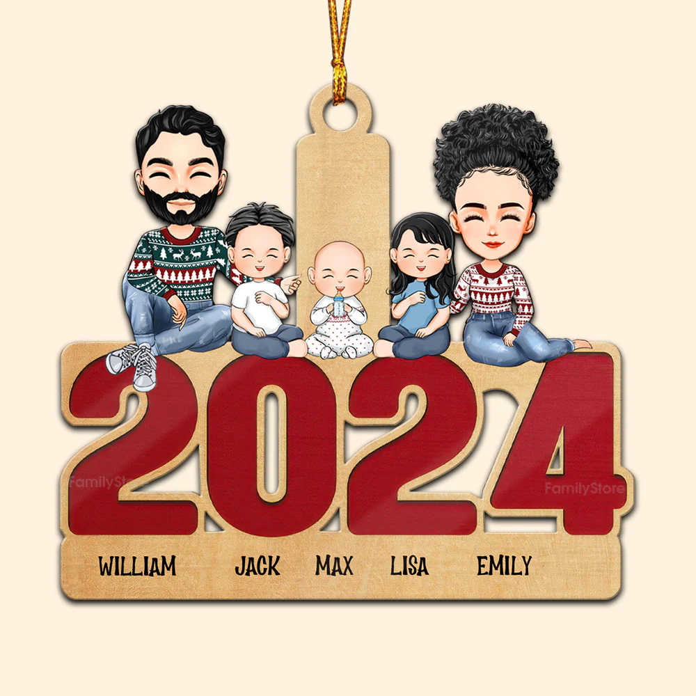 Happy Howlidays With All Our Love - Gift For Family - Personalized Wood Ornament - CL33 NA94 - Image 6