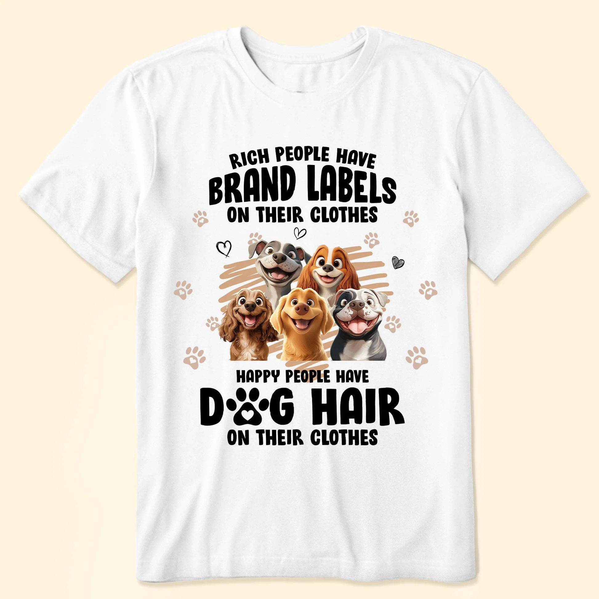 Happy People Have Dog Hair On Their Clothes Cartoon Dog - Personalized Shirt - Gift for Pet Owners, Pet Lovers, Dog Mom | CLP15. Ver4 NH96 - Image 6