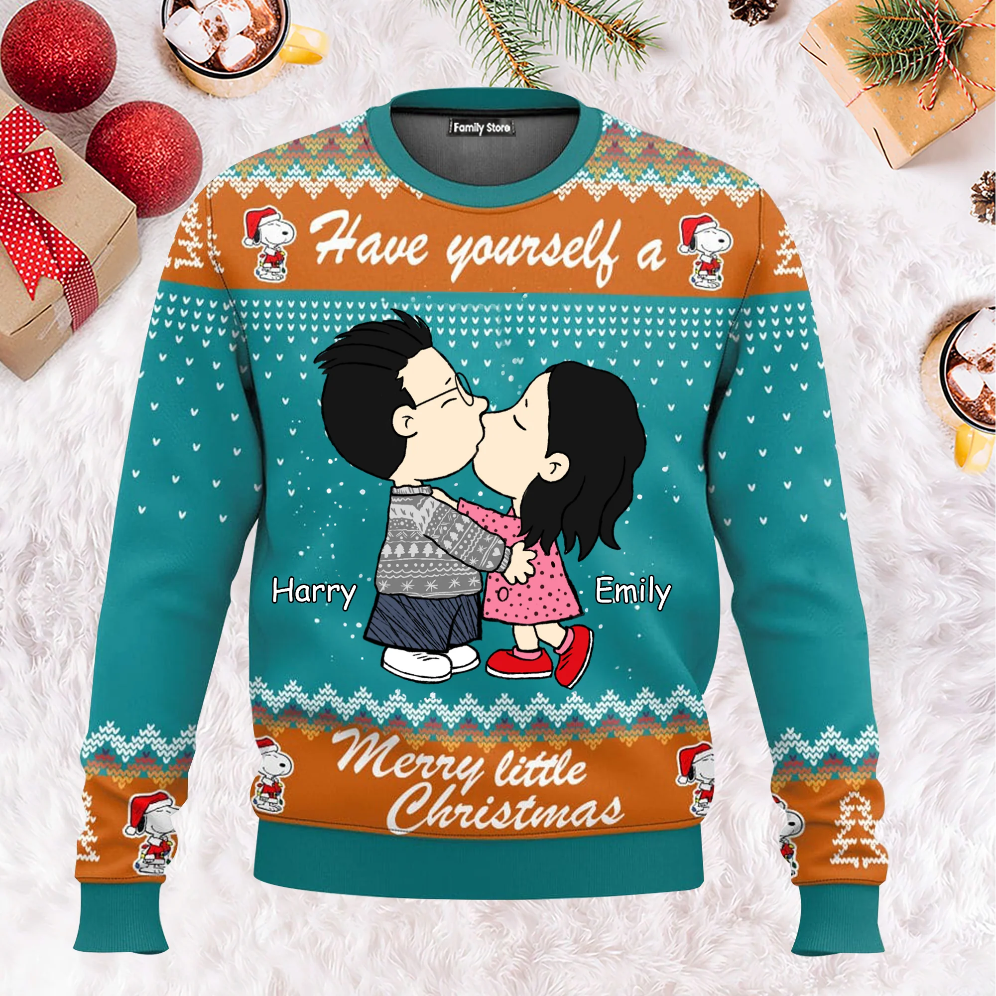 Have Yourself A Merry Little Christmas Peanut - Gift For Couples - Personalized Ugly Sweater - CL45 NH96