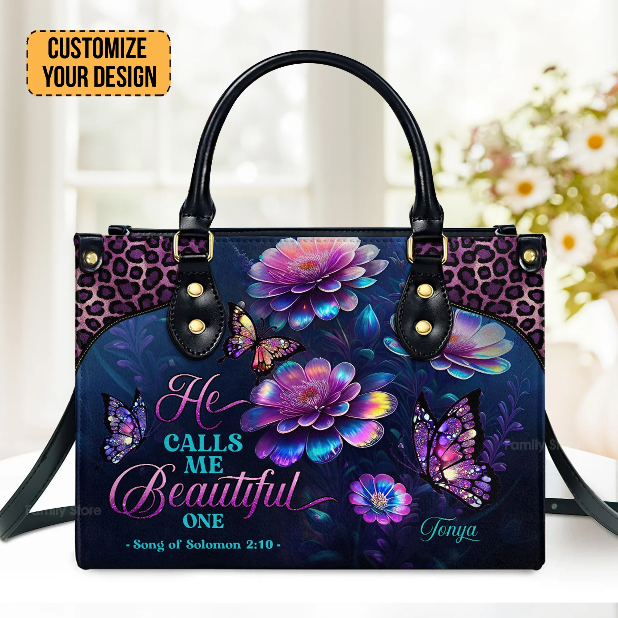He Calls Me Beautiful One - Awesome Personalized Leather Handbag - AT4081303