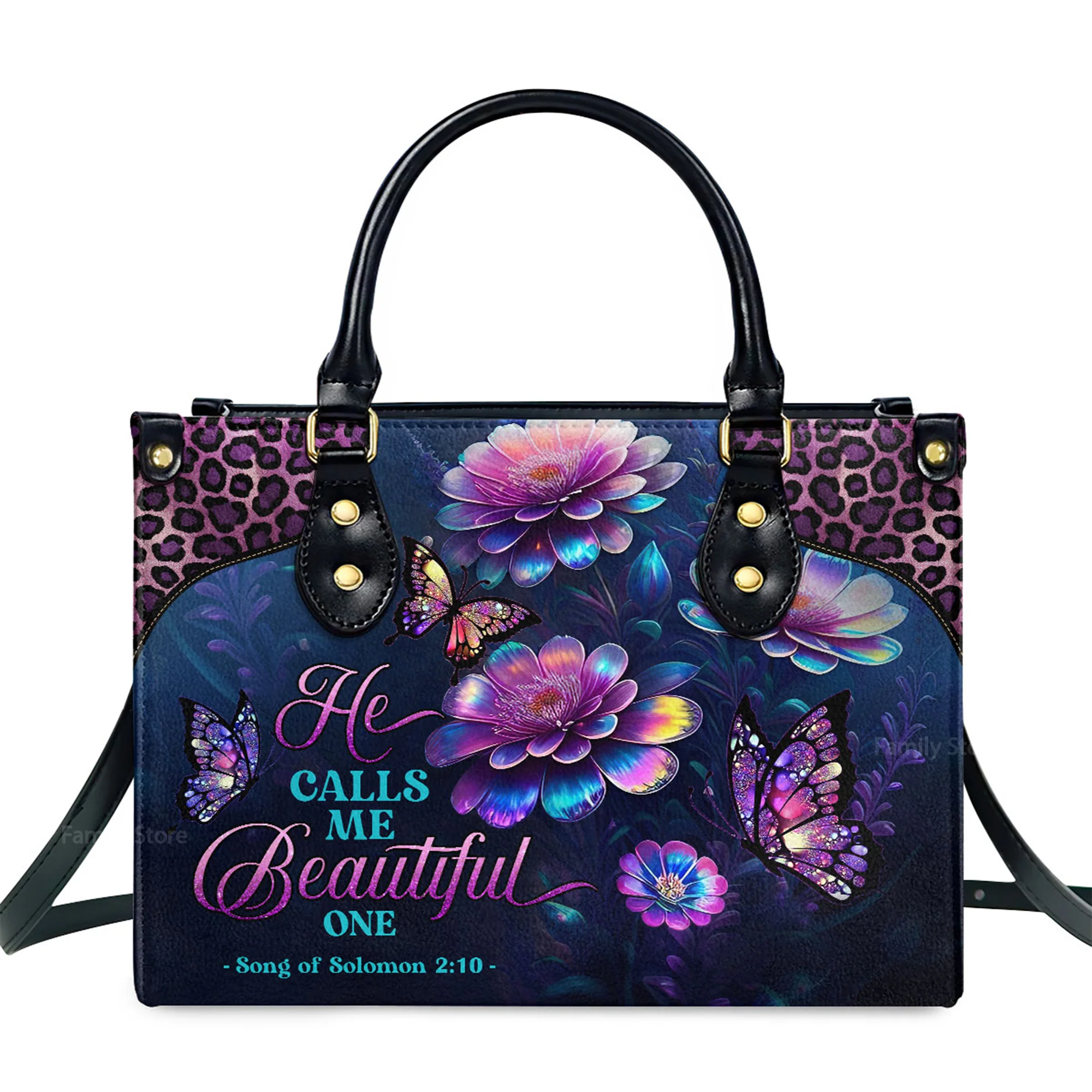 He Calls Me Beautiful One - Awesome Personalized Leather Handbag - AT4081303 - Image 2