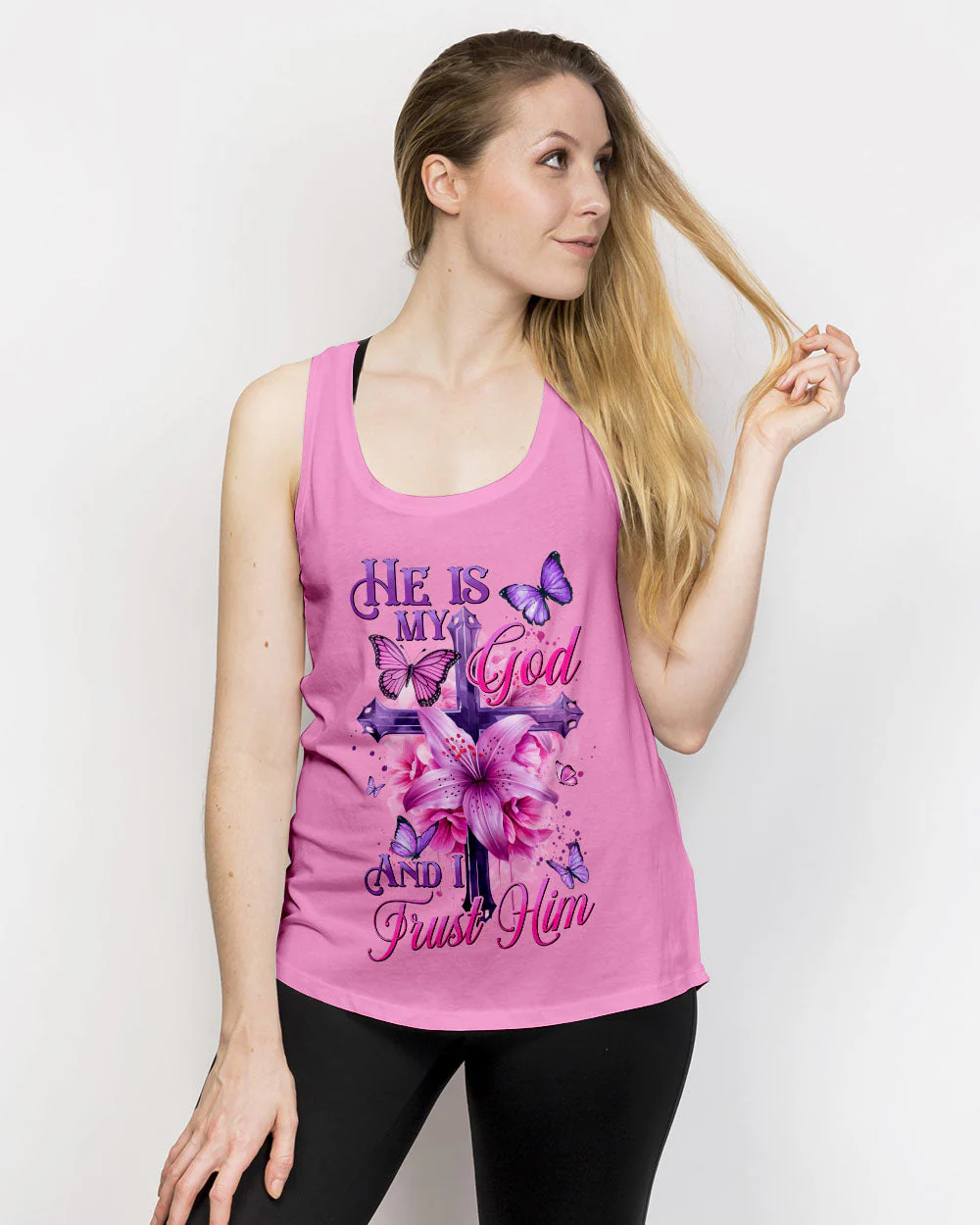 He Is My God And I Trust Him Women's All Over Print Shirt - hi0605242 - Image 15