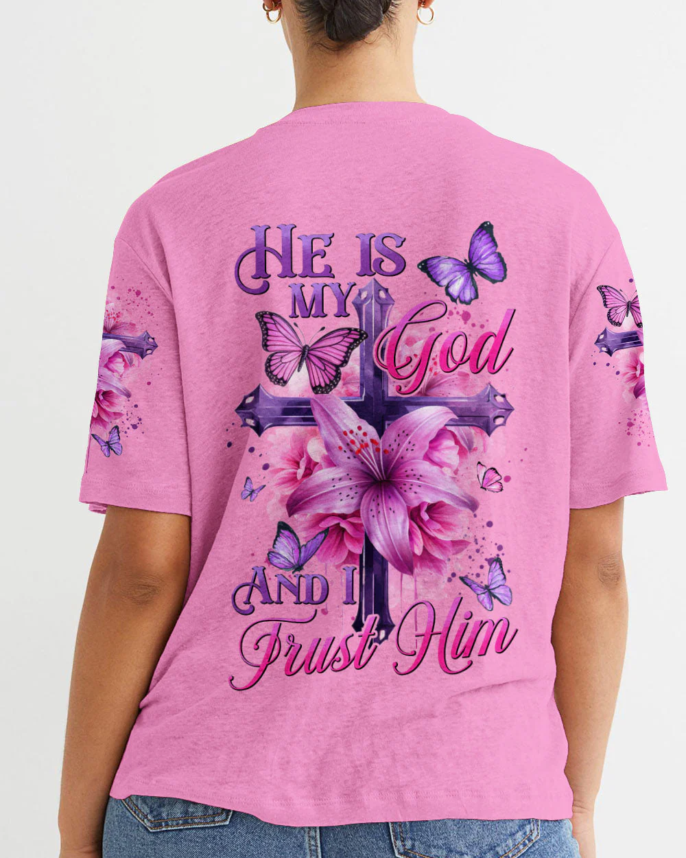 He Is My God And I Trust Him Women's All Over Print Shirt - hi0605242 - Image 4