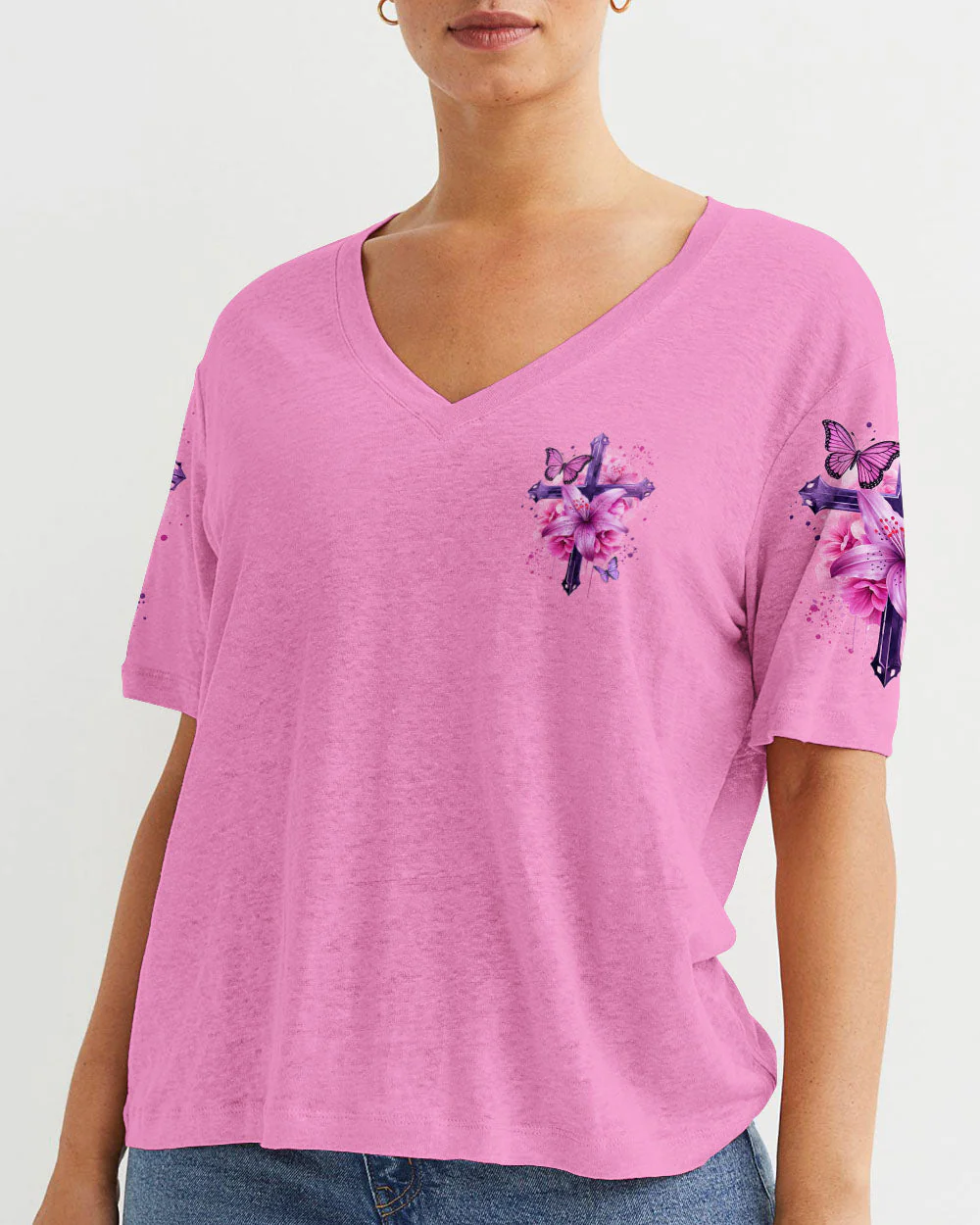 He Is My God And I Trust Him Women's All Over Print Shirt - hi0605242 - Image 5