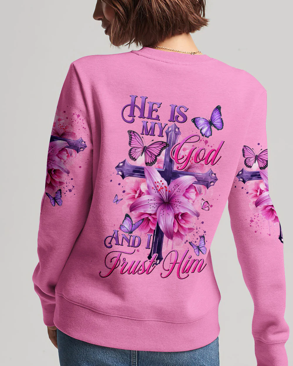 He Is My God And I Trust Him Women's All Over Print Shirt - hi0605242 - Image 8