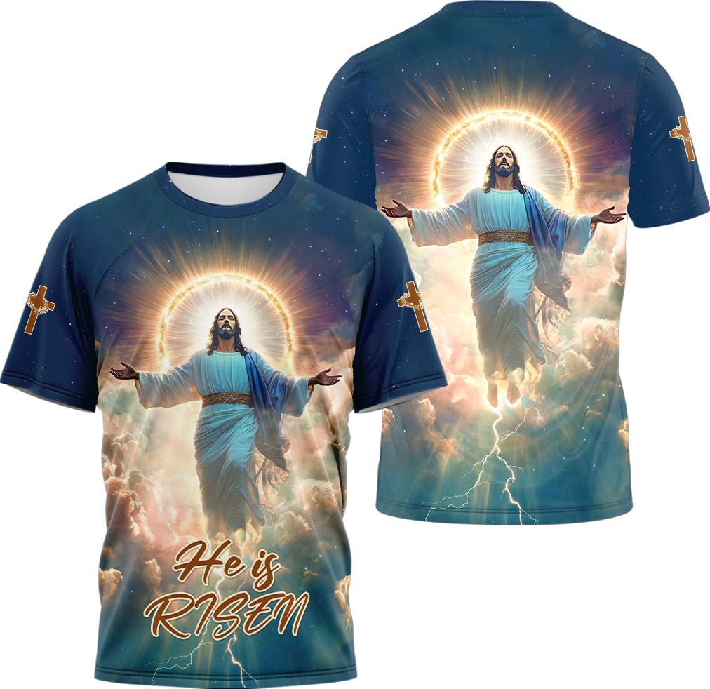 He Is Risen Ascension Glory 3D TShirt - Image 3