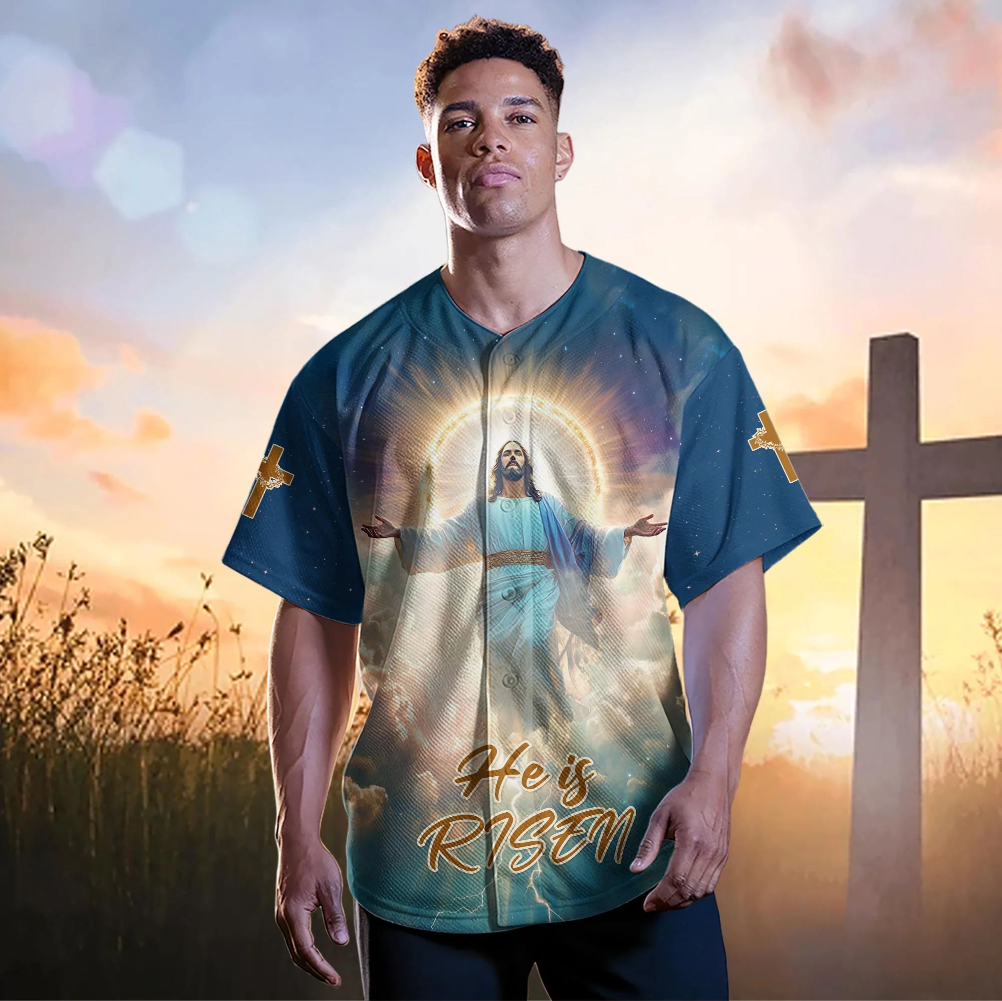 He Is Risen Ascension Glory Baseball Jersey Bundle - Image 10