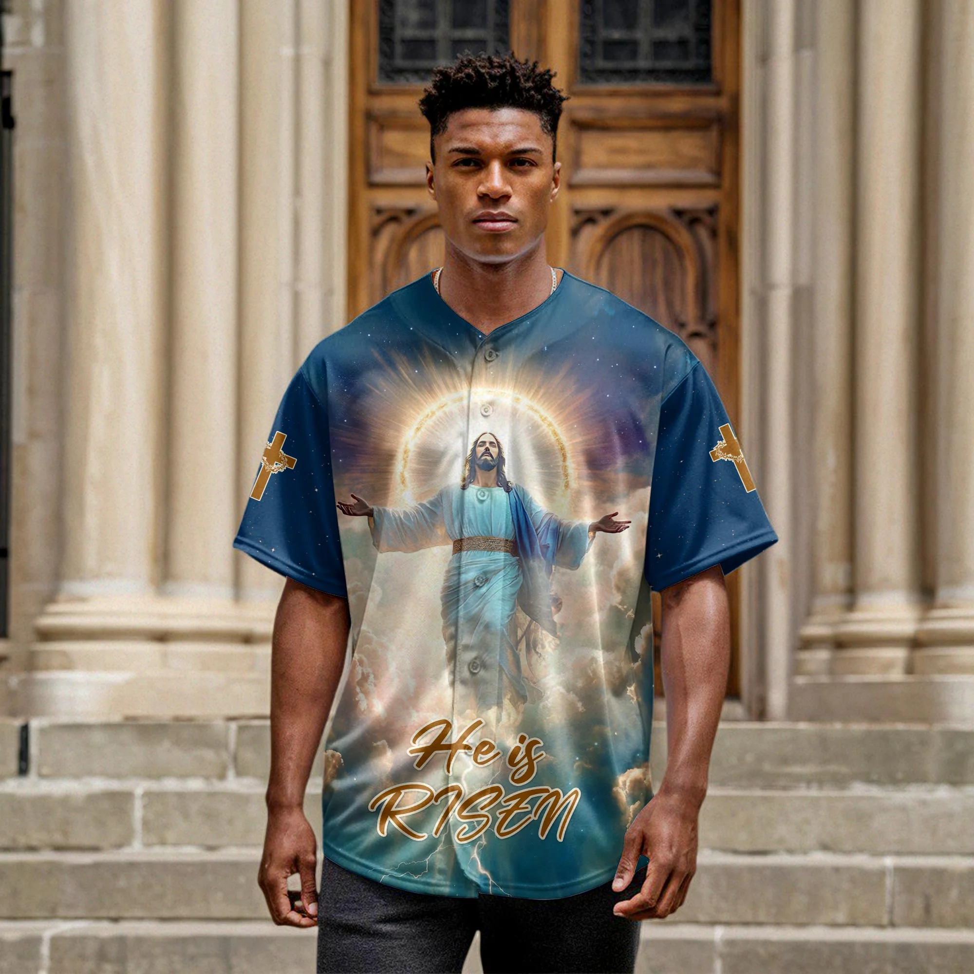 He Is Risen Ascension Glory Baseball Jersey Bundle - Image 9