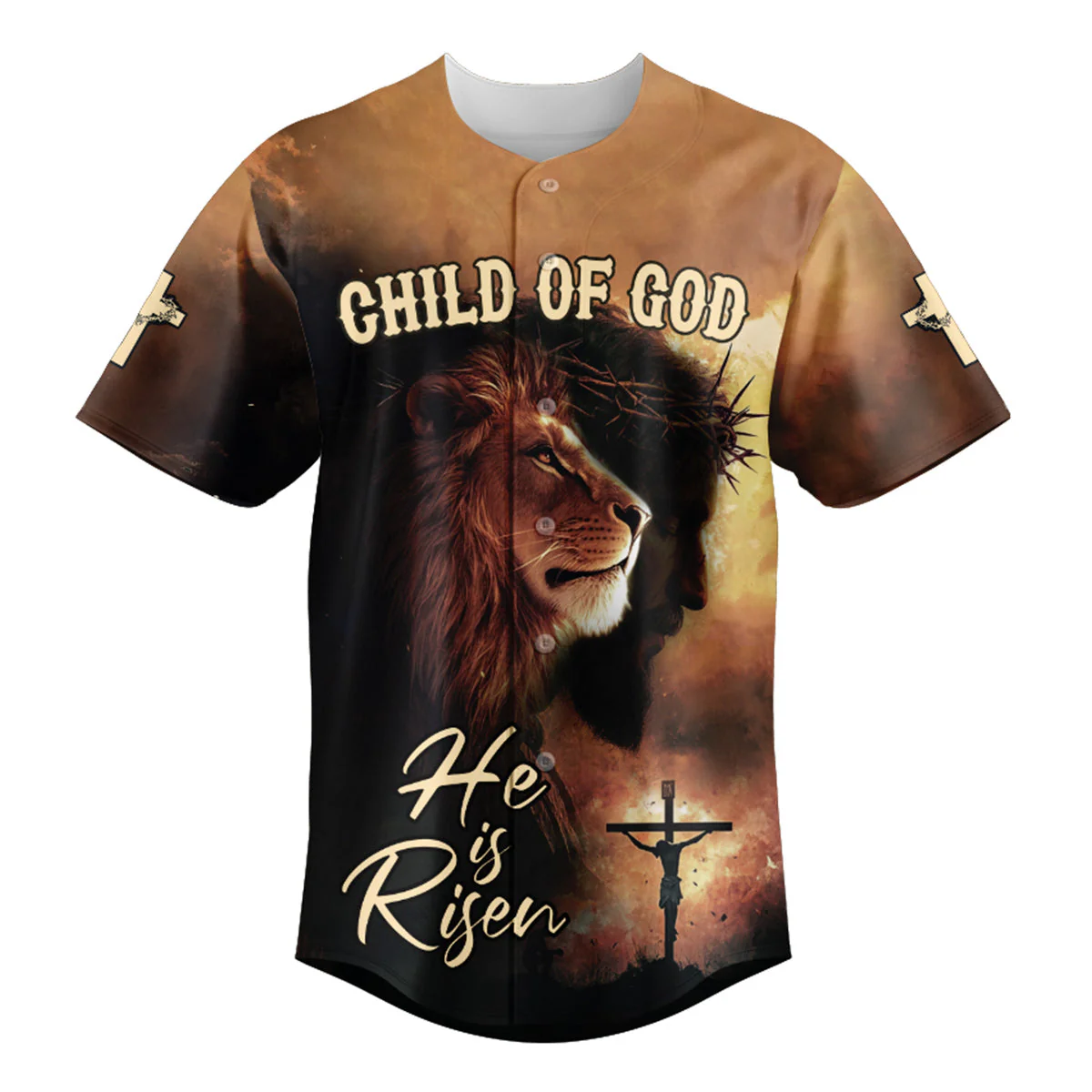 He Is Risen Baseball Jersey - Christant Gift For Him - Image 2