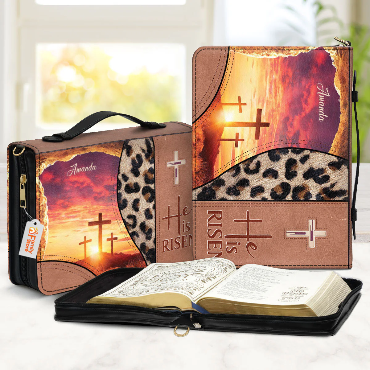 He Is Risen - Beautiful Personalized Bible Covers - AT4081424 - Image 2