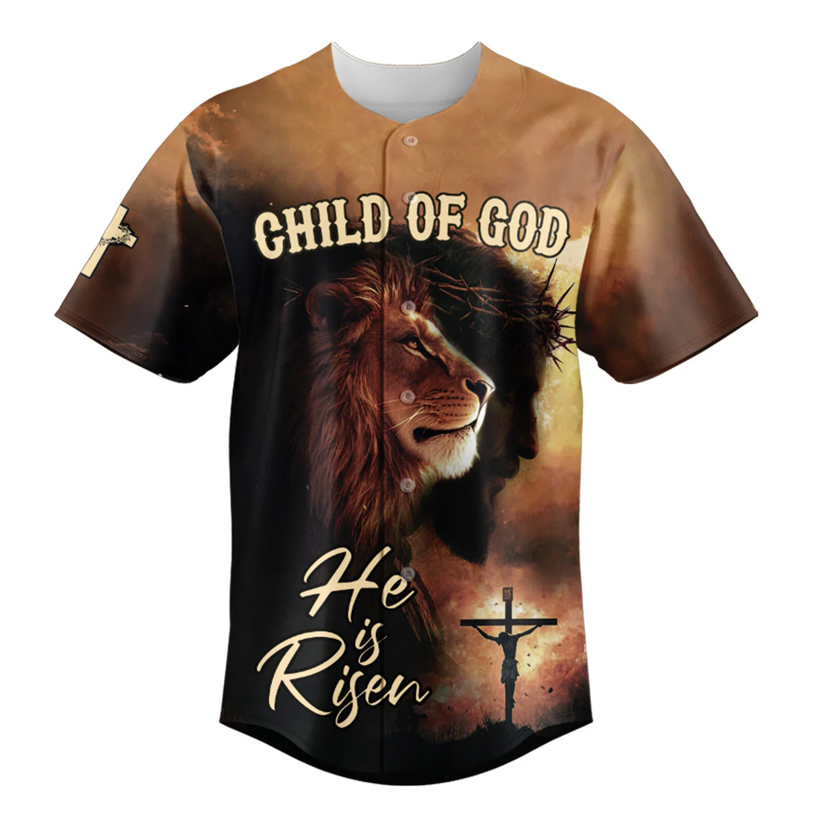 He Is Risen Custom Name Baseball Jersey - Christant Gift For Him - Image 2