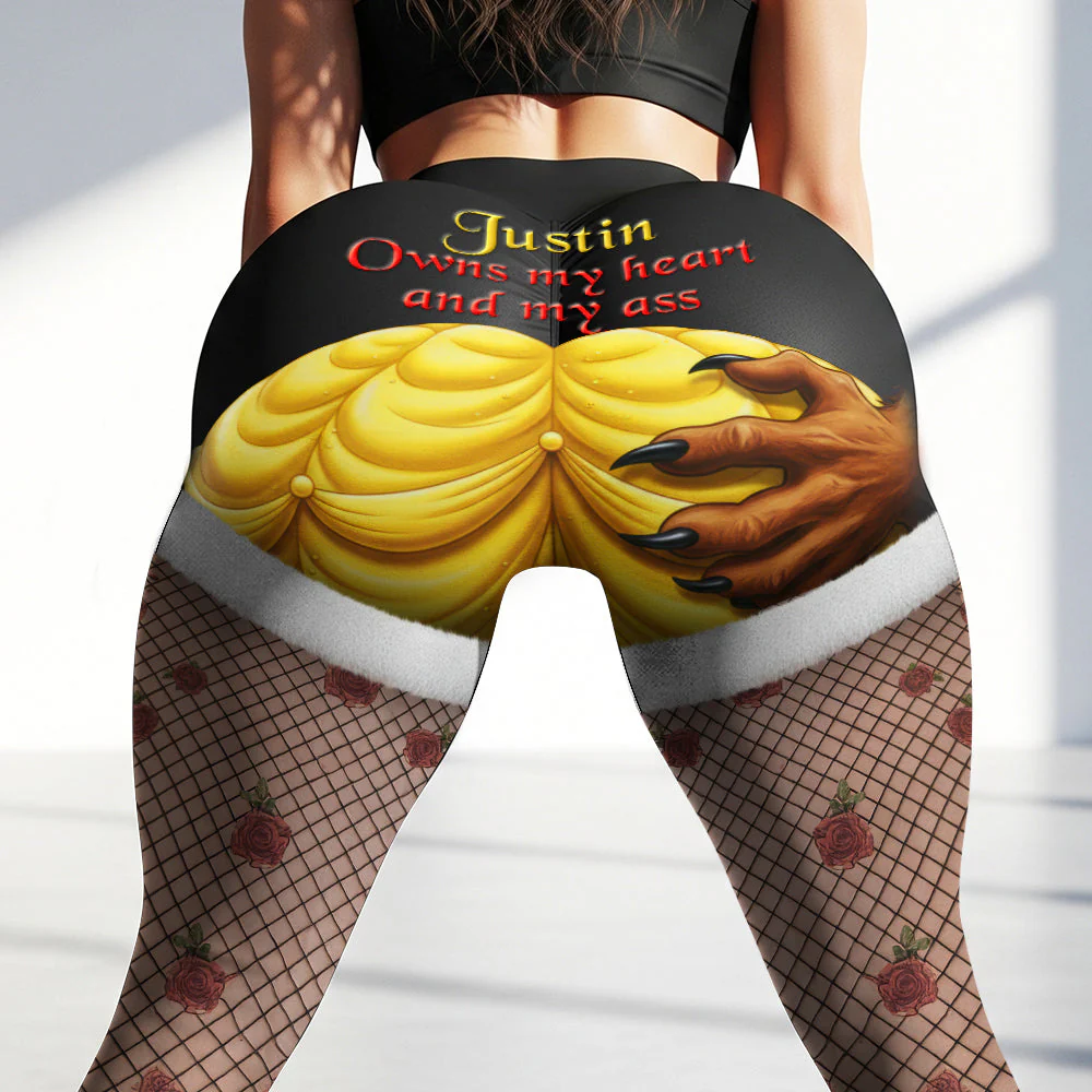 He Owns My Heart And My Ass - Personalized Leggings - Gift For Her, DSNY Couple, Christmas HH01