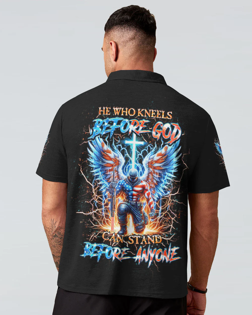 He Who Kneels Before God Warrior Men's All Over Print Shirt - Yhhn0205241 - Image 14