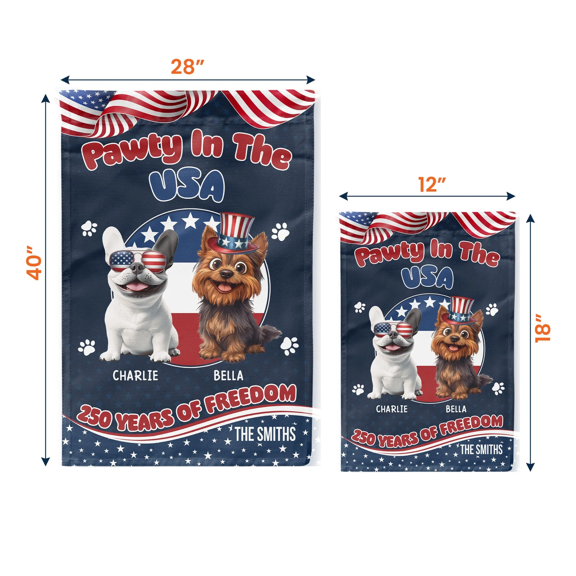 Pawty In The USA 250 Years Of Freedom - Personalized Flag - Patriotic Gift For Family, Pet Lovers | CLP15.Ver7 HN02 - Image 5
