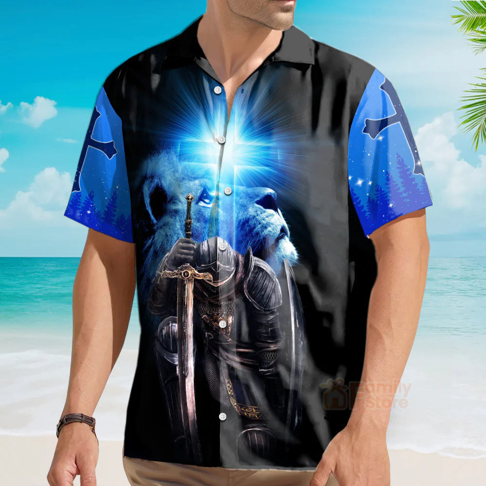 I'm A Warrior Of God  Short Sleeve Hawaiian Shirt - Image 3