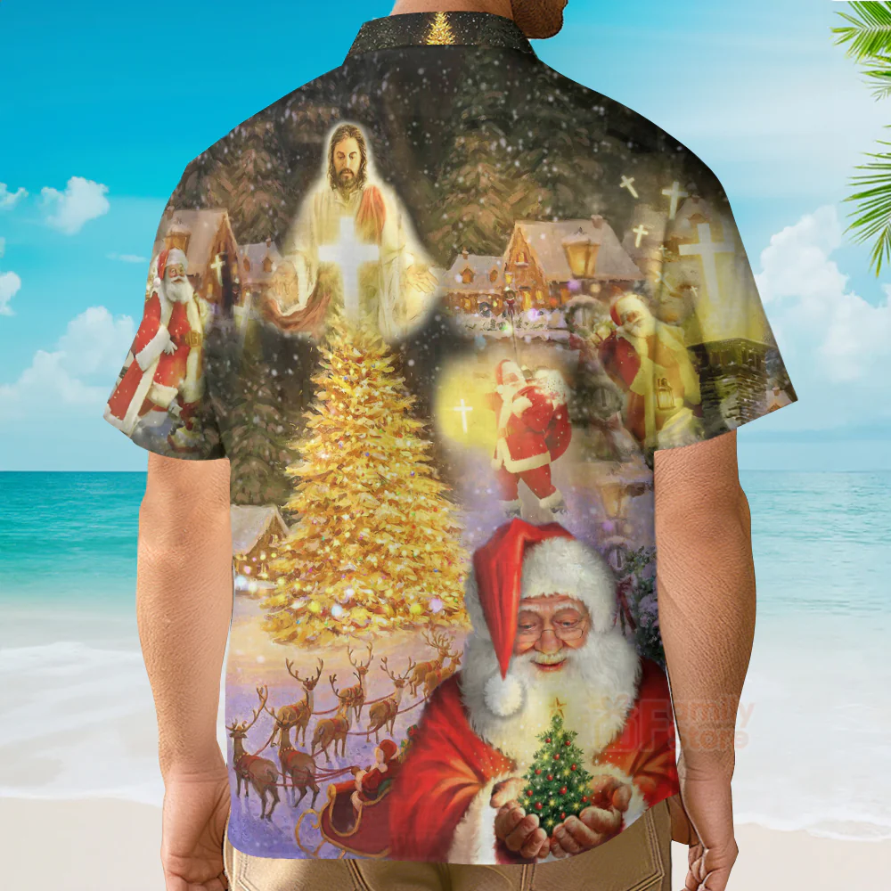 Jesus Is The Magic Of Christmas Short Sleeve Shirt Hawaiian Shirt - Image 4
