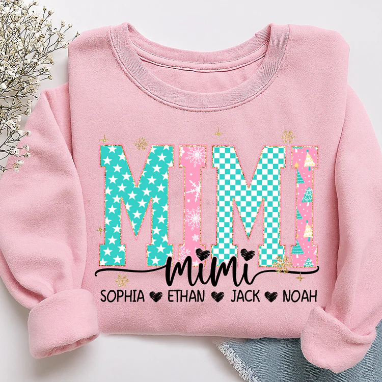 Holiday Tree Shirt With Kids Names - Personalized Sweatshirt - Gift For Mom, Grandma | HN02 - Image 5