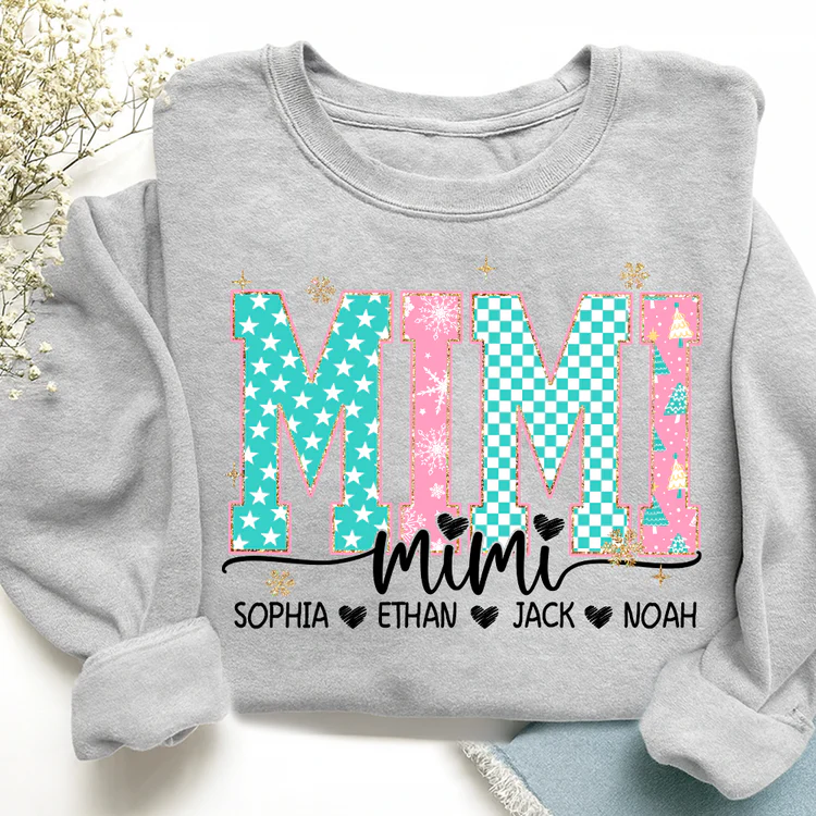 Holiday Tree Shirt With Kids Names - Personalized Sweatshirt - Gift For Mom, Grandma | HN02 - Image 6